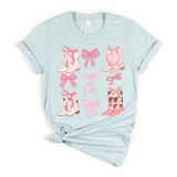 Boot & Bows Graphic Tee- multiple colors