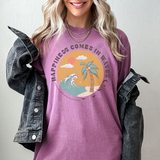 Happiness Comes In Waves - Custom Colors Tee
