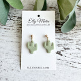 Cactus Clay Drop Earrings