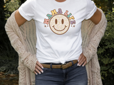Mama Life Smiley Graphic Tee