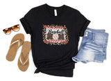 Baseball Mom Leopard Graphic Tee