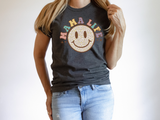 Mama Life Smiley Graphic Tee