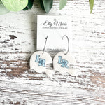 LR Helmet Clay Cutout Earrings