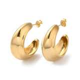 Half Hoop Earrings- Gold Plated