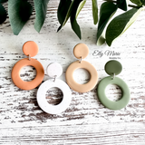 Olivia Clay Earrings -multiple colors