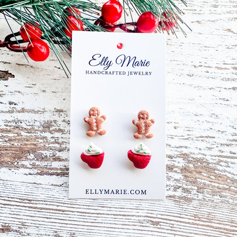 Cookies & Cocoa Clay Stud Set