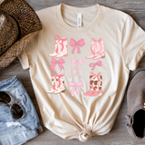 Boot & Bows Graphic Tee- multiple colors