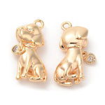 Dog Charm with Rhinestone Charm