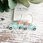 Pumpkin Truck Clay Earrings