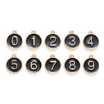 Black Number Charms