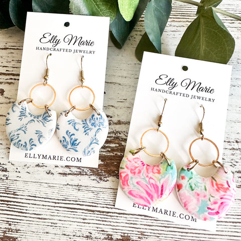 Lily Clay Dangles- Multiple Colors