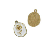 Enamel Rose Charm