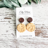 Fall Floral Embossed Clay Earrings