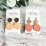 Fall Floral Embossed Clay Earrings