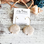 Sea Shell Clay Cutouts Hoops