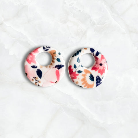 Blue Jean Floral Charm