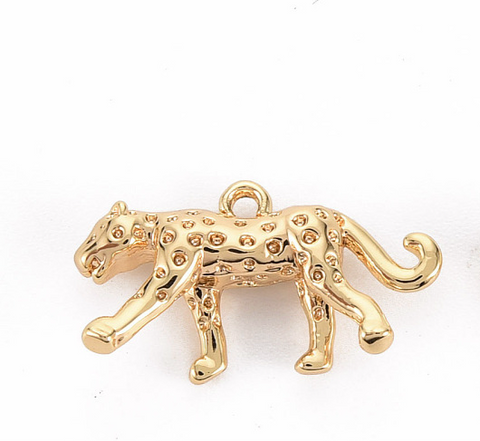 Gold Cheetah Charm