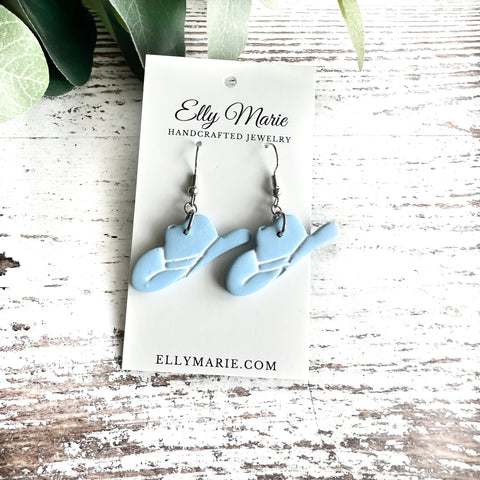 Wranglers Hat Clay Cutout Earrings