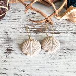 Sea Shell Clay Cutouts Hoops