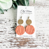 Fall Floral Embossed Clay Earrings