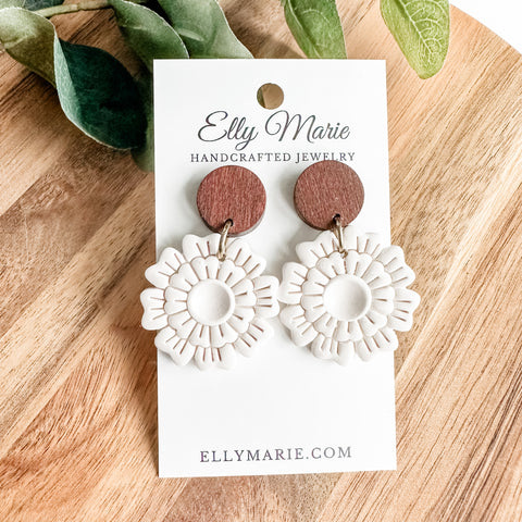 Alona Floral Clay Earrings