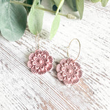 Heirloom Bloom Clay Hoops