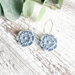 Heirloom Bloom Clay Hoops