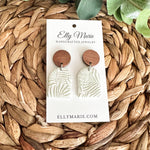 Palm Embossed Clay Earrings