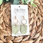 Palm Embossed Avery Earrings