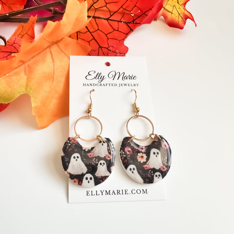 Floral Ghost Lily Earrings