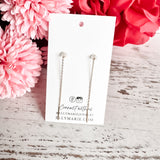 Black Heart Threader Earrings