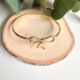 Bow Bangle Gold Plated