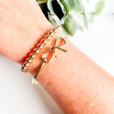 Bow Bangle Gold Plated