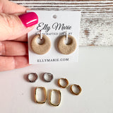 Brushed Embossed Latte Charm