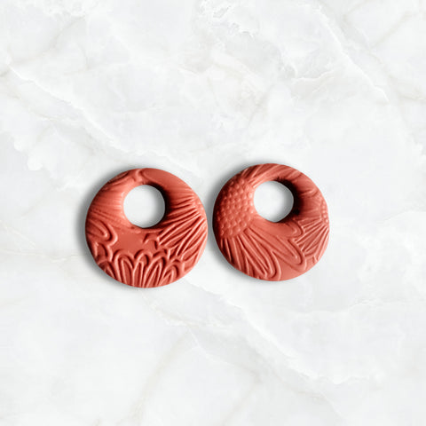 Terra Cotta Floral Charm
