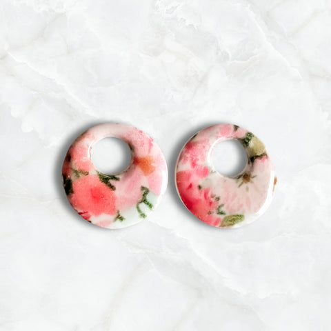 Coral Floral Charm