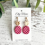 Pineapples in Paradise Clay Cutout Earrings