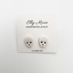 Skull Clay Studs