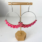 Red Dots Dolly Leather Earrings