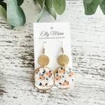 Peach Floral Julia Clay Earrings