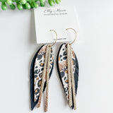 Spring Leopard- Forever Interchangeable Feather Earrings