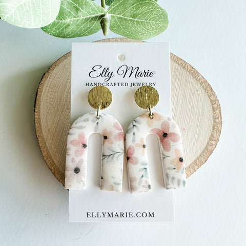 Spring Floral Nicole Clay Earrings