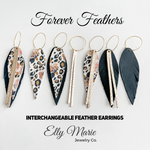Spring Leopard- Forever Interchangeable Feather Earrings