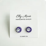 Painted Panther Clay Studs